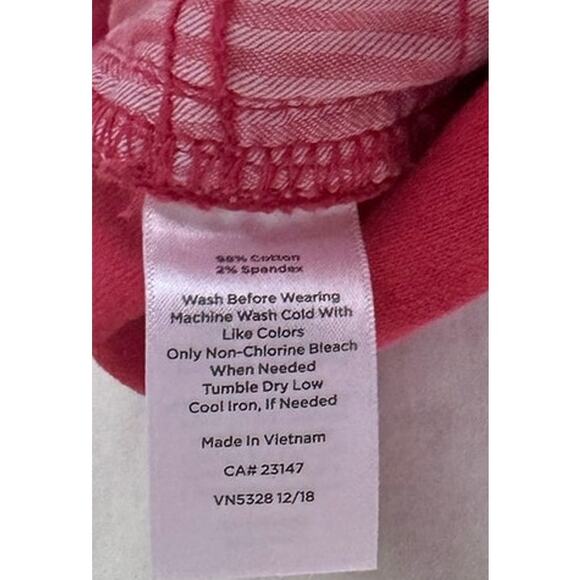 Talbots Flawless 4P Pedal Pusher Pink Jeans Shorts Capri Cotton Spandex - Picture 4 of 6